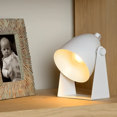 Lucide CHAGO - Tischlampe - 1xE14 - Weiß - Atmosphäre 1